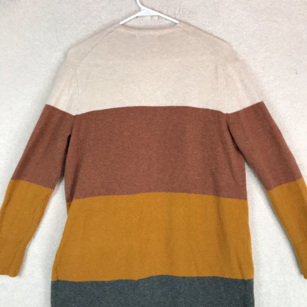 Madewell Kent Long Cardigan Sweater Womens XS Colorblock Wool Alpaca Polyamide - Picture 8 of 10
